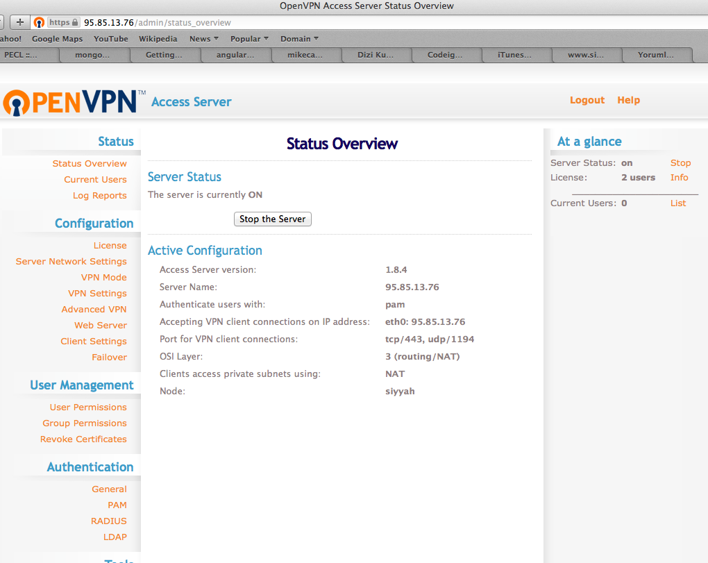 Openvpn panel